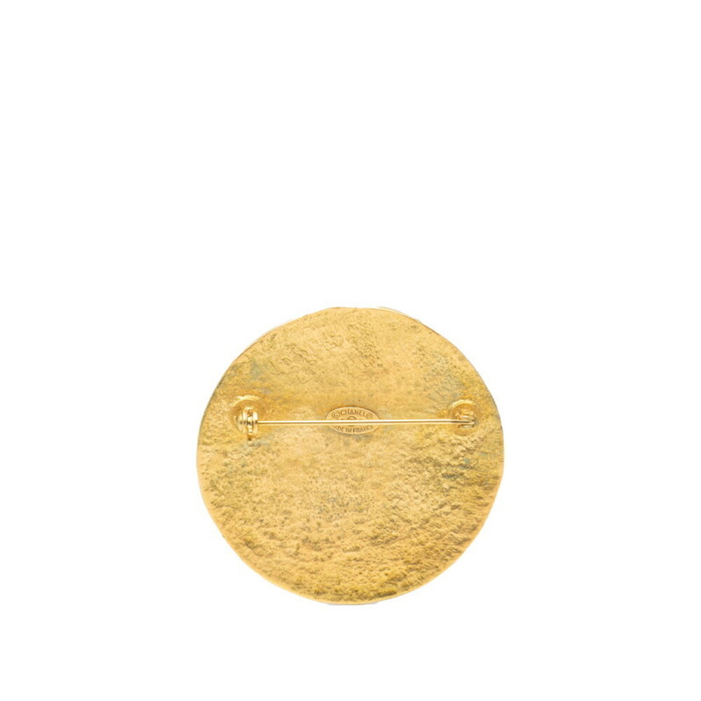 CHANEL Gold Logo Brooch - Picture 2 of 3